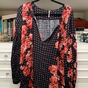 FREE PEOPLE LONG SLEEVE ROMPER